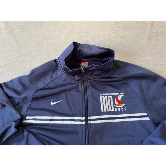 Nike Parapan American Team 2007 Rio Jacket Womens M Blue Zip Long Sleeve. - Picture 2 of 9